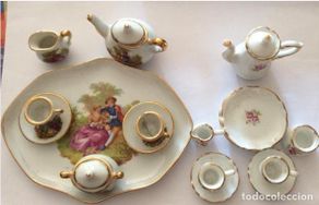 Casas de muñecas: Casa de muñecas ,JUEGOS DE CAFÉ (2) EN PORCELANA
